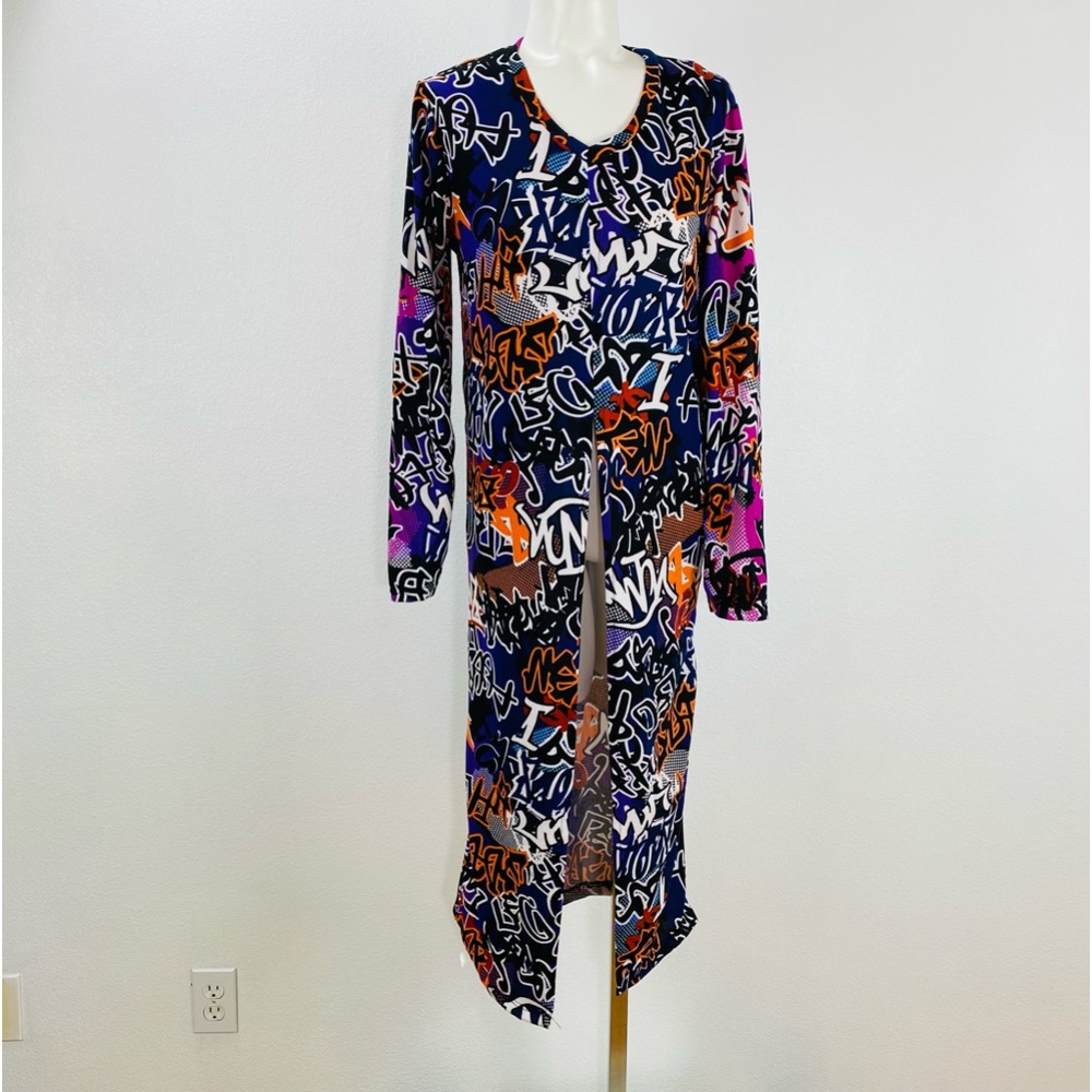 NYC women longsleeve muti color tunic top 
Size Large
